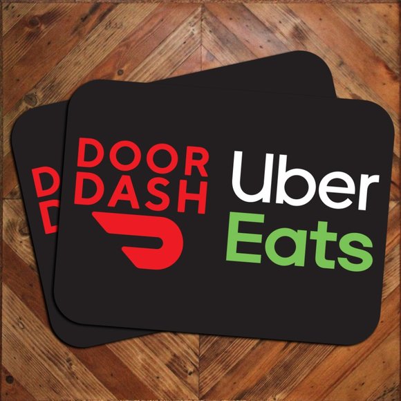 Large Pair of Uber Eats Doordash Combo Vehicle Magnets 12x18 Delivery Driver New - Picture 1 of 3